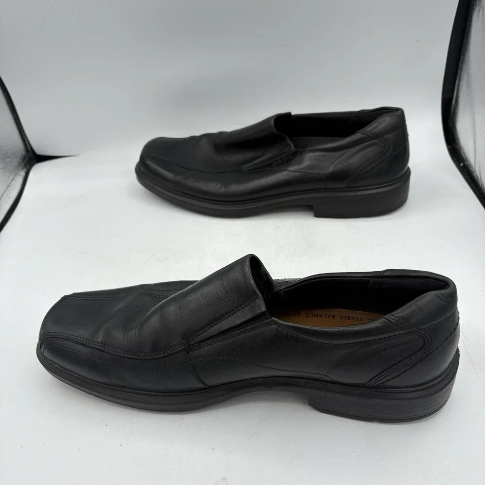 Ecco Shoes Mens Size 12 Black Slip On Helsinki 2 Dress Comfort Leather Business‎